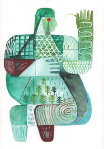 Bodies of Land and Water 4, 2023 (vegyes festék papíron)