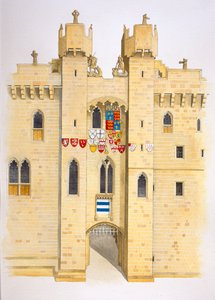 A Hylton Castle kapuháza, Sunderland, Tyne and Wear, 15. század c2005 alkotó: David Simon