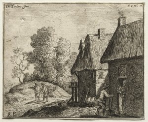 Paraszt beszél egy nővel. alkotó: David Teniers the Elder