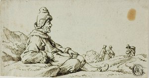 Ember pihen a tájban alkotó: David Teniers the Younger