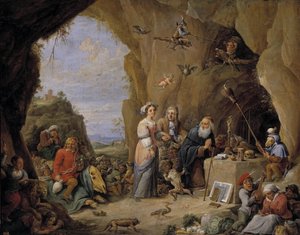 Szent Antal megkísértése, 17. század közepe. alkotó: David Teniers the Younger