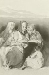 Szentírást olvasó héber nők Jeruzsálemben alkotó: David Wilkie