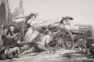 The Defense of Saragossa, 1808, "Az angol és skót történelem illusztrációi" II. kötetből