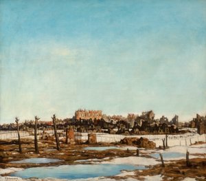 Bailleul, 1918 körül (olaj, vászon) alkotó: David Young Cameron