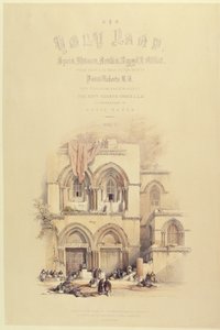 Címlap a The Holy Land I. kötetéből, Louis Haghe (1806-85) metszete Londonban, 1842 alkotó: David after Roberts