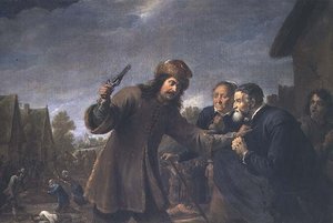 Támadás egy falu ellen, 1648 alkotó: David Teniers the Younger