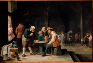 Sörivók. II. David Teniers, a fiatal (1610-1690) festménye. Olajfestmény