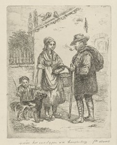 Farmer és farmer felesége a farmon alkotó: David van der Kellen