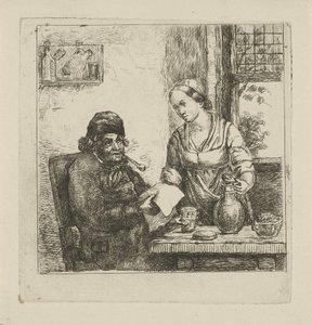 Belső férfi és nő alkotó: David van der Kellen