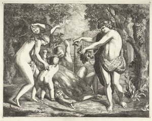 Táj bakkanállal, Bacchussal alkotó: David van der Plas