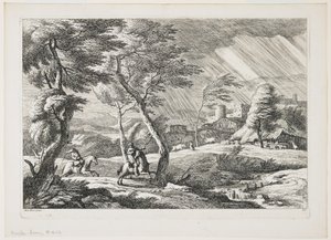 VII. tábla, tájképhalmazból, 1743 alkotó: Davide Antonio Fossati