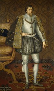 I. Jakab angol király portréja 1566-1625, c. 1605 alkotó: De Critz