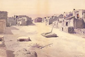 Utca a Pueblo of Oraibiban, Tusayan, Arizona,