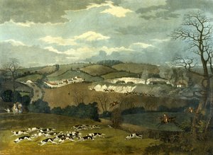 Full Cry, metszett R.G. Reeve, 1830 körül (színes litó)