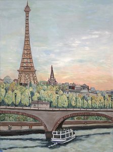 Eiffel-torony, 2017 (akril, vászon) alkotó: Deborah Eve Alastra