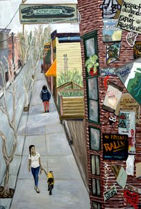 InterUrban, 2016 (akril, vászon) alkotó: Deborah Eve Alastra