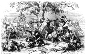 Harminc francia lovag harcol az angolokkal, Bretagne, Franciaország, 1351 1882-1884 alkotó: Deghouy