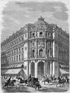 A párizsi Boulevard des Capucines és Rue de la Chaussée-d