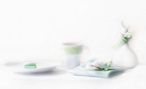Friss zöld macaron-asztal alkotó: Delphine Devos