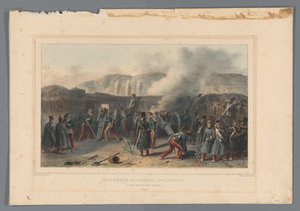 Beschieting van de Citadel, 1832 Az akkumulátor megsérül működés közben (cím a tárgyon) Raffet rajzai az antwerpeni fellegvár ostromának életéből (sorozat címe a tárgyon)
