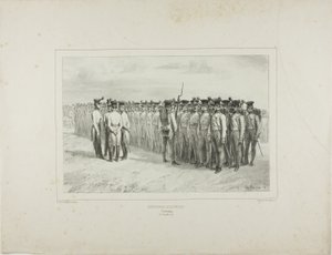 Magyar gyalogság, Presbourg, 1837. július 2. alkotó: Denis Auguste Marie Raffet