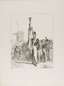 Könnyűgyalogság, zászlós-hordozó alkotó: Denis Auguste Marie Raffet