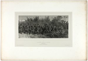 Sappers a lövészárkokhoz, a Souvenirs of Italy: Rome Expedition-ból alkotó: Denis Auguste Marie Raffet