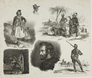 Vázlatok lapja alkotó: Denis Auguste Marie Raffet