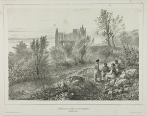 Woronzoff gróf kastélya, Aloupka, Krím, 1837. augusztus 12. alkotó: Denis Auguste Marie Raffet