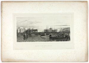 A francia hadsereg partraszállás Civita-Vecchiában, 1849. április 25., az olaszországi emléktárgyakból: Rómába tartó expedíció alkotó: Denis Auguste Marie Raffet
