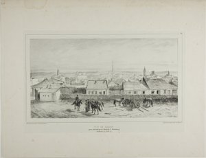 Jassy látképe a Szentpétervár Szálló erkélyéről, Moldva, 1837. július 19. alkotó: Denis Auguste Marie Raffet