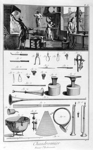 Egy vaskereskedő belseje és hangszertervei, 1751-1777