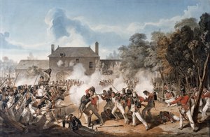A Chateau de Hougoumont védelme a szárnytársaság által, a Coldstream Guards 1815, 1815