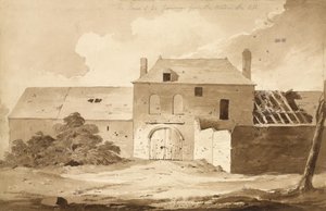 "No 5 The House of du Gourmon az erdőből a bal oldalon", 1815 (wc és ceruza papíron)