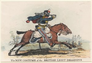 „A brit könnyű dragonyosok új jelmeze” (rézkarc)