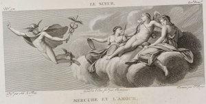 Denis-Sébastien Leroy, Antoine-Claude-François Villerey és Chataigner - Merkúr és szerelem, Eustache Le Sueur után - 1802-1815 alkotó: Denis Sebastien Leroy