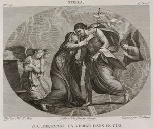 Denis-Sébastien Leroy, Antoine-Claude-François Villerey et Lerouge - Jézus Krisztus fogadja Szűz Máriát a mennyben, Jacques Stella után - 1802-1815