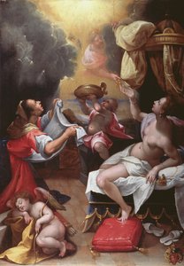 Danae (olaj, vászon) alkotó: Denys Calvaert or Calvart