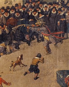 Izabella főhercegnő diadala a brüsszeli Ommerganckban 1615. május 31-én, részlet a tömegről és egy jelmezes alak