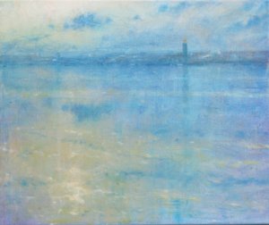 Stockholm Skyline, Riddarfjärden, 2016 (Olaj, vászon) alkotó: Derek Hare