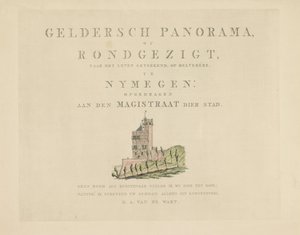 Belvedere Nijmegenben Nijmegen városának látnivalói (sorozat címe) Geldersch-panoráma vagy körkép az életről a nymegeni kilátón (a sorozat címe a tárgyon)