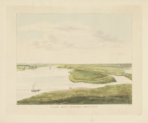 Kilátás a Waalra Nijmegentől északkeletre Északkeletre (cím a tárgyon) Nijmegen városának látnivalói (sorozat címe) Geldersch-panoráma vagy körkép az életről a nymegeni kilátón (sorozat címe)