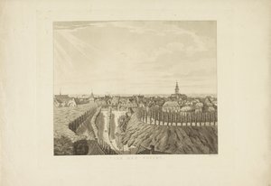 Nijmegen, kilátás a Belvédère felől nyugat felé Nyugatra (cím a tárgyon) Nijmegen városának látnivalói (sorozat címe) Geldersch-panoráma vagy körkép az életről a nymegeni kilátón (sorozat címe)