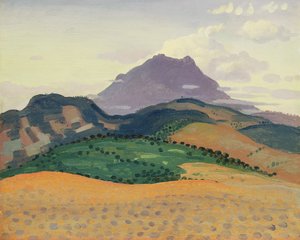 Tour Madeloc a Pireneusokban, 1913 körül alkotó: Derwent Lees