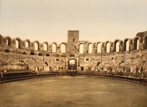 Arena, Arles, Franciaország, Photochrome Print, 1900 körül alkotó: Detroit Publishing Co.