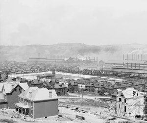 Carnegie Steel Plant, Homestead, Pennsylvania, 1905 körül alkotó: Detroit Publishing Co.