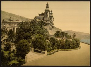 Kaszinó bejárata, Monte Carlo, Riviera, Monaco alkotó: Detroit Publishing Co.