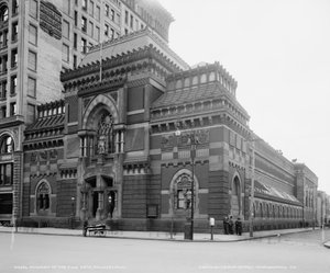 Pennsylvania Képzőművészeti Akadémia, Philadelphia, Pennsylvania, USA, 1900 körül (f/w fotó) alkotó: Detroit Publishing Co.