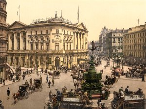 Piccadilly Circus, London, 1890-1900 körül