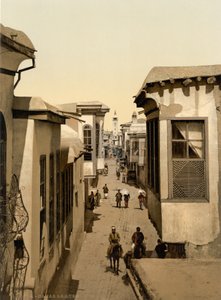 Az egyenes nevű utca, Damaszkusz, Szentföld, Szíria (fotokróm nyomat) alkotó: Detroit Publishing Co.